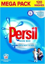 Persil Non Bio Colour Washing Powder 8.4kg Family Pack Gentle Laundry Detergent