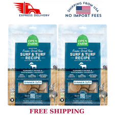 2PACK Open Farm Freeze Dried Raw Dog Food Patties, Surf Turf, 10.5oz
