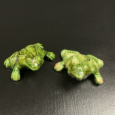 Vintage Ceramic Naughty Frogs Anatomically Correct Male & Female Figurine 2.5 