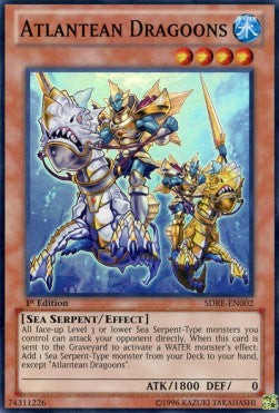 YuGiOh Atlantean Dragoons SDRE-EN002 Super Rare Englisch Poor 1st