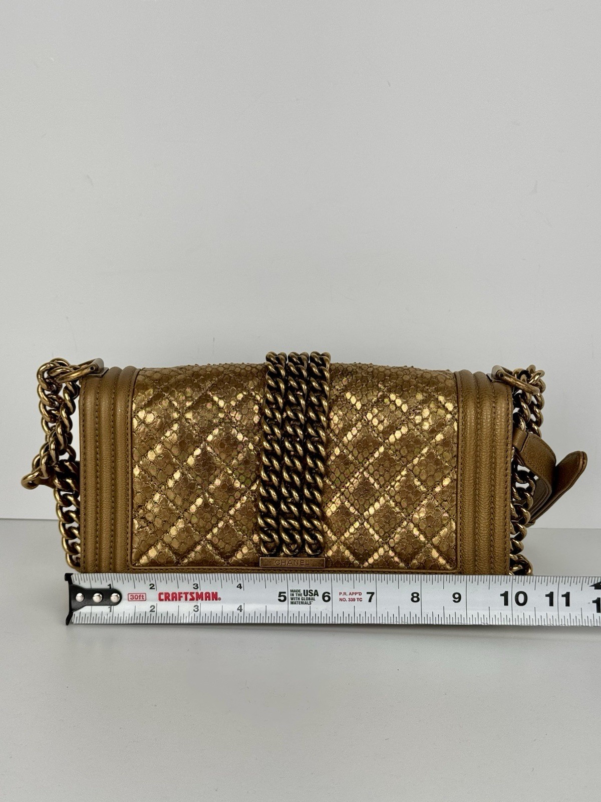 Chanel Medium Boy Flap Bag Python & Leather Trim … - image 14