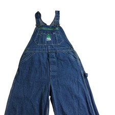 Vtg Liberty Bib Overalls Made in US Carpenter Medium Blue Sz 32x32 9 Pocket Loop