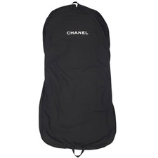 CHANEL Black Travel Garment Bag 100% Cotton Suit Dress Cover Carrier Riri Zip