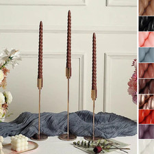 12 Unscented 11 in Long Spiral Premium Wax Taper CANDLES Party Home Decorations