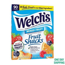 Welch's Mixed Fruit Fruit Snacks 90 Count Box Sweet Healthy Snack Bulk