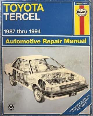 Manuel De Réparation Automobile Haynes Pour Toyota Tercel 1987-1994 - Photo 1/4