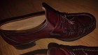 Florsheim Mens 10 1/2 E Como Loafers Black Cherry Leather Tassel Slip On Dress — photo 6