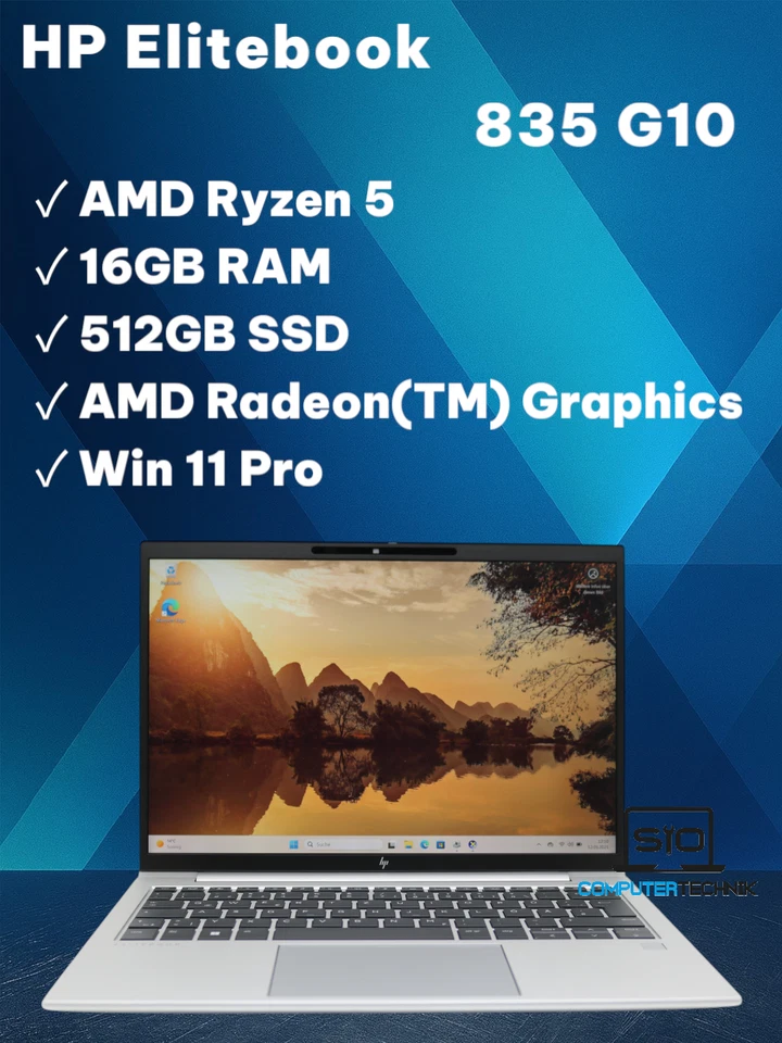 HP EliteBook 835 G10 · Ryzen 5 7540U · 16GB · 512GB, Foto 1 von 5