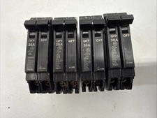 Lot Of 4 GE Type THQP Double Pole Circuit Breakers 120/240VAC