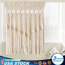 Handmade Macrame Wall Hanging Boho Home Backdrop Door Window Curtain Decor
