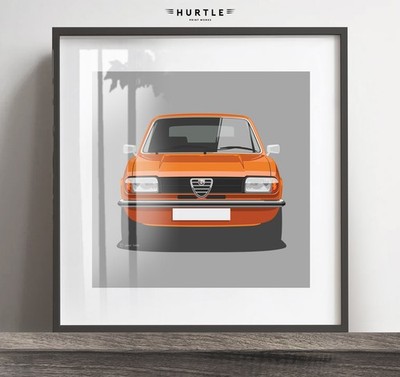 Alfa Romeo AlfaSud Artwork Print, Classic Car Gift idea, Add Reg & Colour