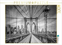 Calvendo Puzzle NEW York City Brooklyn Bridge Monochrom | 1000 Teile Lege-GrößE