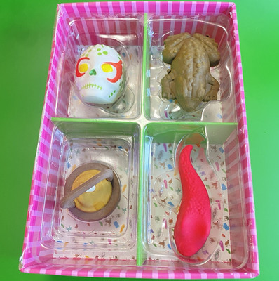 Harry Potter 4pc Novelty Rubber Erasers loot crate mini