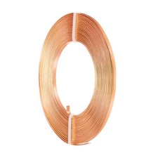 MECCANIXITY Aluminum Flat Wire, 3mm 18 Gauge Bendable Nose 18 Gauge, Copper