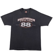 Vintage 90s Faded Harley Davidson Motorcycles Biker T Shirt Size Large