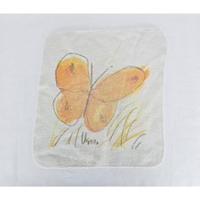 Vintage Vera Neumann Washcloth Dish Towel Butterfly Signed