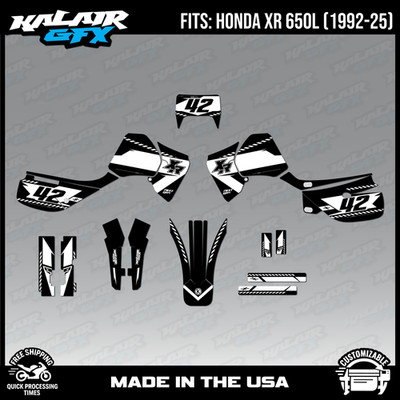 Graphics Kit for Honda XR650L (1992-2025) Lethal Series-WHITE