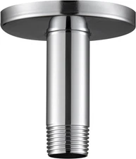 Ceiling Rain Shower Head Chrome Arm with Flange 3 Inches Mount Replacement