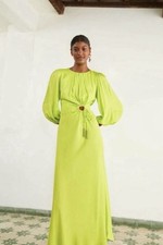 MWT Farm Rio Lime Piping Midi Dress Size M