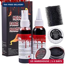 5PCS Halloween Fake Blood Makeup Kit,Special Effects SFX Makeup for Zombie Vampi