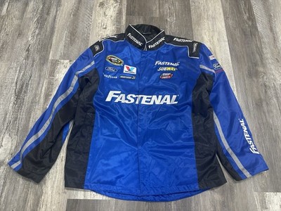 VTG NASCAR Fastenal Racing Blue NASCAR Jacket Sz LARGE Chase Authentics