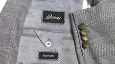 Brioni Blazer 58R/48R Plaid Super180 Metal Button Excellent Condition Jacket