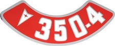 1968 -77 Pontiac Lemans Tempest Grand Prix Gto Firebird 350 4v Air Cleaner Decal 1968 -77 Pontiac Lemans Tempest Grand Prix Gto Firebird 350 4v Air Cleaner Decal
