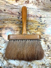 Vintage Large Paint Wallpaper Masonry Brush Wood Handle Large Bristle Country