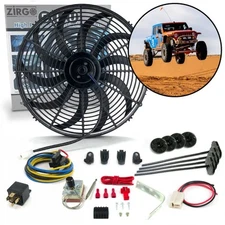 Zirgo High Performance Adjustable 16 Fan Cooling System Kit Jeep Wrangler 12V 