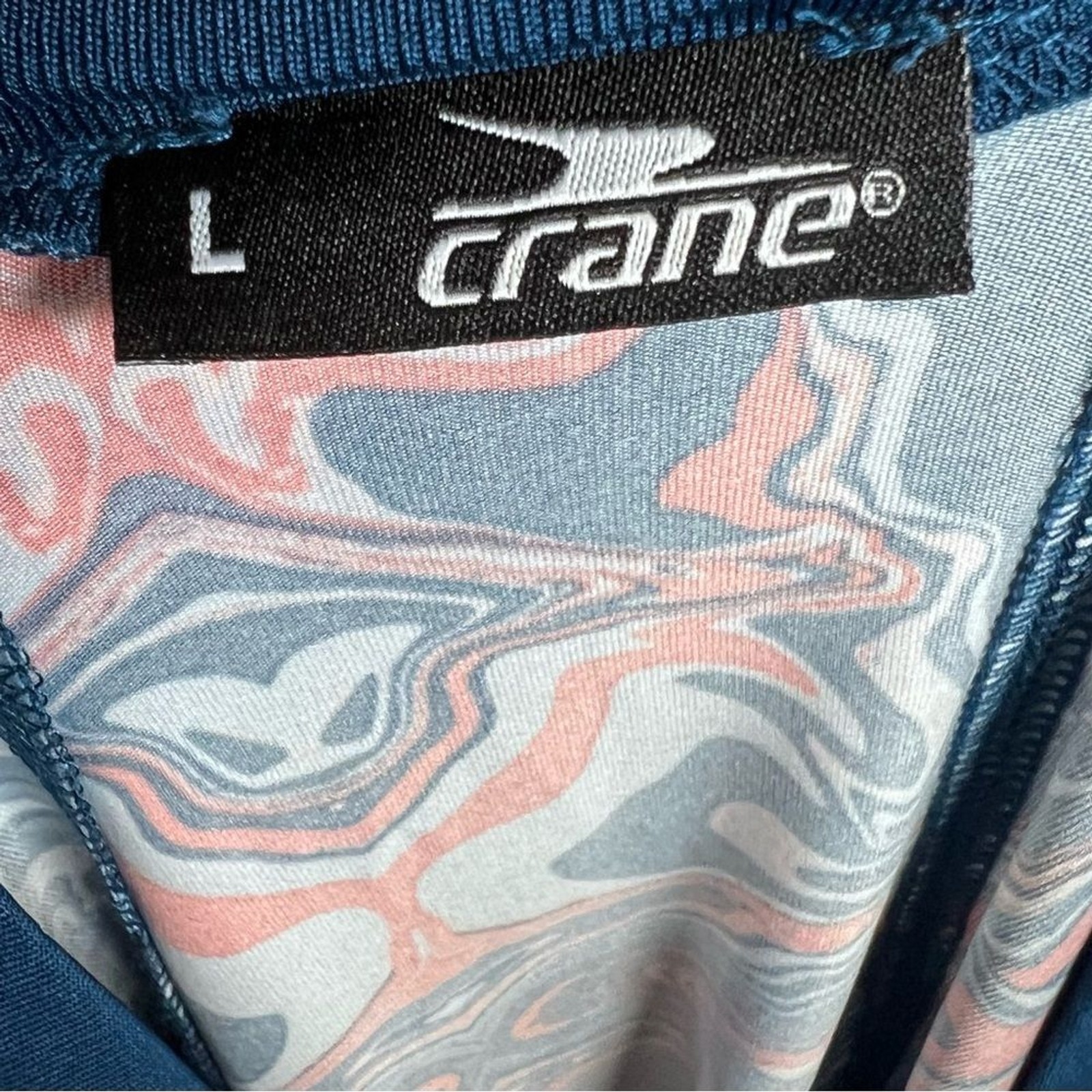 Crane abstract print performance active tank top … - image 6