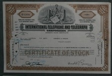 International Telephone and Telegraph Corporation Preferred I 1968  69 Shares