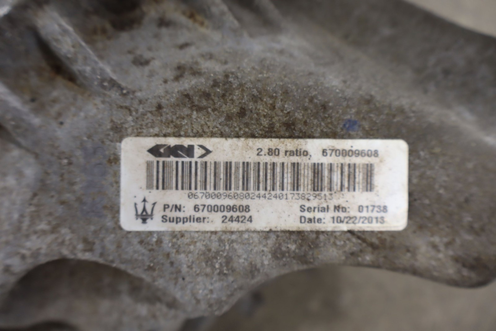 Maserati Ghibli S Q4 2014 Rear Differentials Set