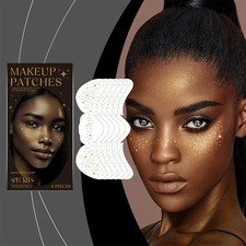 6Pcs Makeup Patch Gold Glitter Freckles Face Tattoo Face Makeup Freckle J6F0