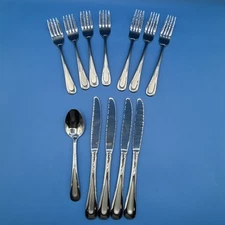 Lot Of 12 Oneida Satin Sand Dune Flatware Stainless Steel - Forks Knives Spoon