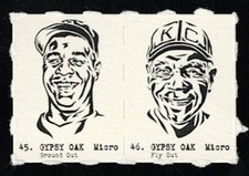 ROY CAMPANELLA - BUCK O'NEIL 2-Player Panel GUMBALL MACHINE Micro Card