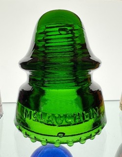Beautiful Emerald Green CD 162 McLaughlin Glass Signal Insulator