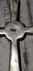 Vintage 925 Sterling Silver Cross Onyx Marcasite Religious Necklace Pendant  — photo 3