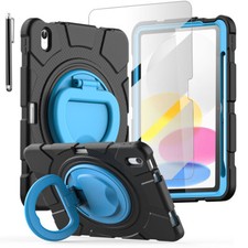 For iPad A16 11th Gen 11 Inch 2025 Case Shockproof Rugged Cover 360 Rotating