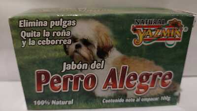 JABON DEL PERRO ALEGRE 100% NATURAL ELIMINA PULGAS QUITA RONA Y CEBORREA 