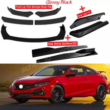 For Honda Civic Si Coupe Front Bumper Lip Spoiler Body Kit Sideskirt Rear