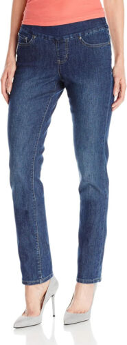 Jag Jeans Women's Peri Mid Rise Straight Leg Pull-on Jeans, 14P | 31" Inseam - Picture 1 of 3