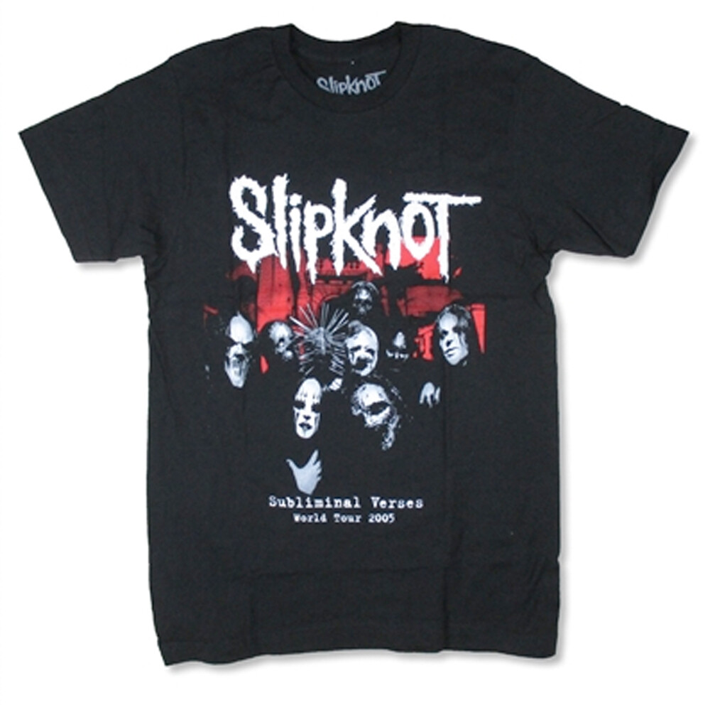Slipknot-Subliminal Verses 2005 World Tour-2X Black T-shirt | eBay