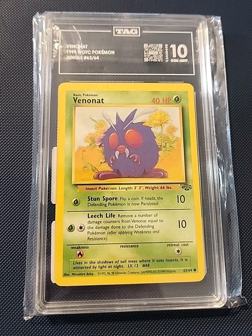 Pokemon Jungle Venonat 63/64 TAG 10 GEM MINT