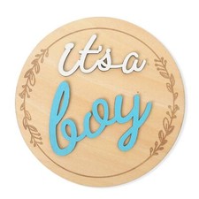 Gender Reveal Wooden Sign  Baby Announcement Plaque  It's A Boy/Girl Photo Prop...