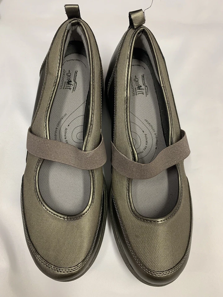 Plataformas GRASSHOPPERS Get Fit Tech Performance Mary Jane Peltre Metálico 10M Foto 2 de 4