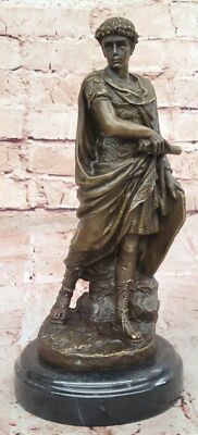 Gaius Julius Caesar Roman Dictator Emperor Statue Sculpture Real Bronze Figure
