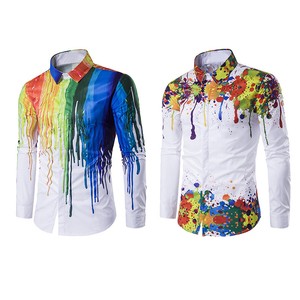 rainbow dress shirt