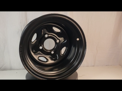 RockTrix RT102 12x7 ATV Wheels (4) For Honda Rancher/Foreman – 4x110, Matte Black