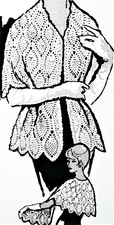 760 Vintage Mail Order CAPE/STOLE Pattern to Crochet (Reproduction) S-M-L
