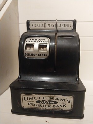 Vintage Uncle Sam's Regester Bank Has Change In It I Couldnt Get Out